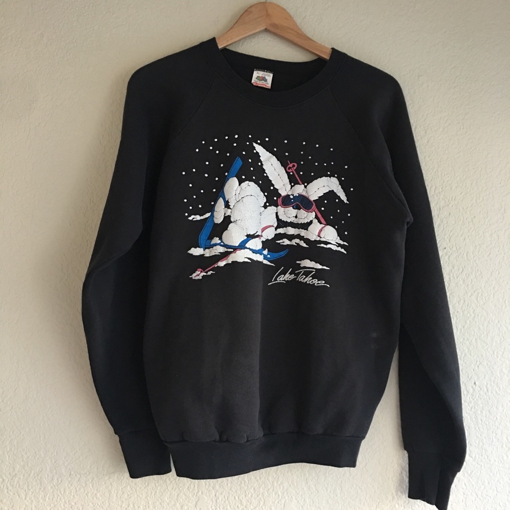 Black vintage Lake Tahoe sweatshirt